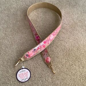 Packed Party Pink and Gold confetti bag strap